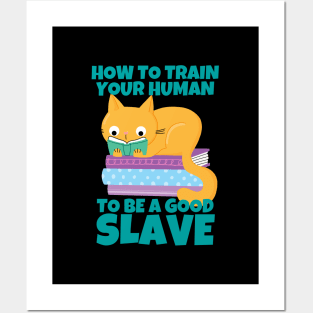 How To Train Your Human To Be A Good Slave Cat And Books Posters and Art